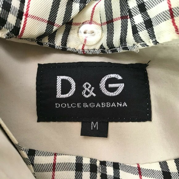 DOLCE AND GABBANA Belted Jacket Trench Coat M - Picture 2 of 9